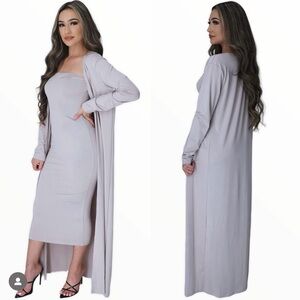 2 Piece Dress & Cardigan